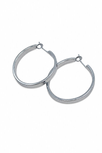 Jack Ferrero Pair of Gray Color Plain Hoop Earrings Stylish and Modern Design...