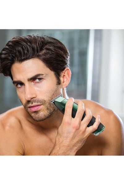 Green Lion Trim expert Hair Trimmer with 7000 RPM Motor and 200 Minutes Working Time / Detachable Head / Hair Shaver / Body Hair trimmer - Green
