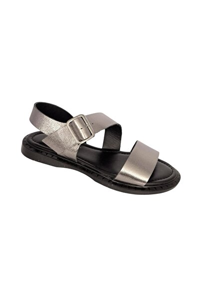 PUNTO 676202 Genuine Leather Cross-Strapped Flat Sole Sandals