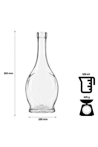 SuperButelki Set de Sticle Ikona, 500 ml, ideal pentru Bauturi Alcoolice, Vin...