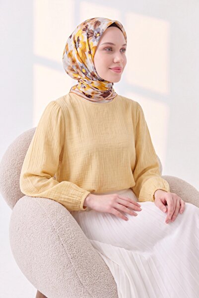 Silk Home Soft Scarf Fleur Dark Orange