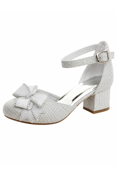 PATİK BEBE Girls' Stylish Evening Dress Shoes with Fancy Buckles, Shiny Comfo...