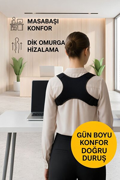 figiza Ortopedik Dik Duruş Korsesi Kifoz, Skolyoz ve Kamburluk Önleyici Medik...