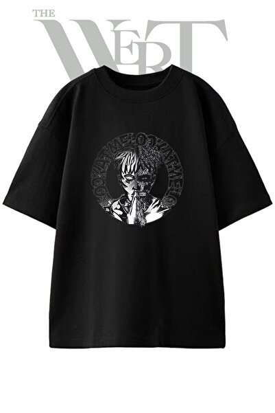 THEWERT Xxxtentacion Bad Vibes Design Printed Unisex Black Oversize T-Shirt