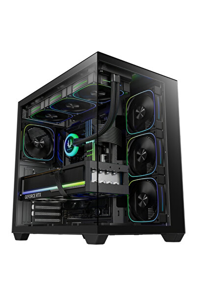 BitFenix UT500 Black 850W 80+ Bronze PSU 4x120mm FRGB Fan ATX Temperli Cam Si...