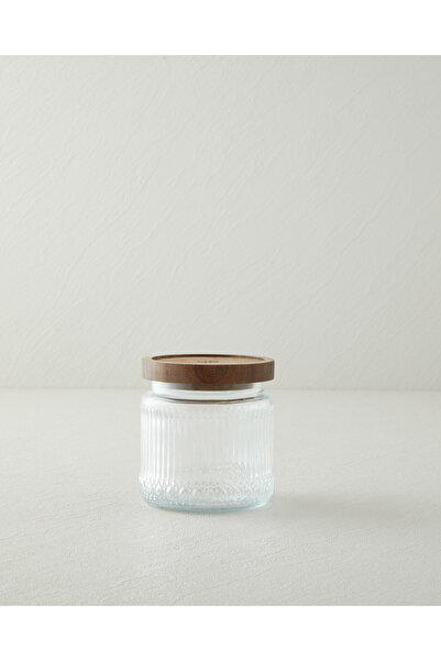 English Home Rustic Wood Soda Cam Kavanoz 670 ml Şeffaf