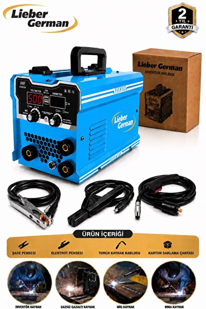 Lieber German 500 Amper IGBT Çift SoğutmalıTig Mig Gazsız Gazaltı Ve İnvertör...