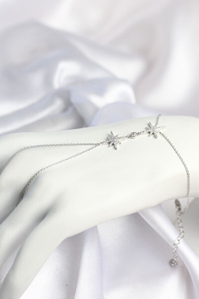 callerrons accessories Brass Silver Color Pole Star Model Zircon Stone Shahme...