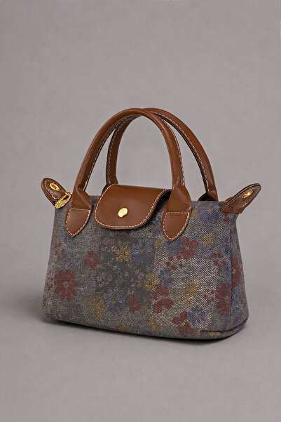 Housebags Vintage Bloom Denim Bag |   Floral Patterned Denim Women's Hand and...