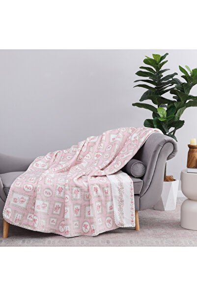 Bee Home بطانية فرو مفرد وجهين