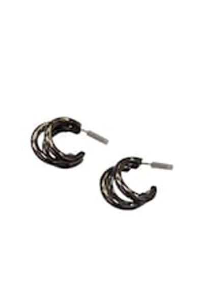 OEM Cercei in forma de cerc cu 3 inele argintii inchis aliaj din fier perfect...