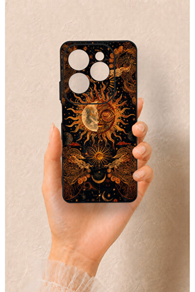 Vip Case İnfinix Hot 40 Pro Uyumlu Mistik Güneş Desenli Silikon Kılıf