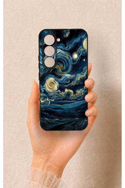 Vip Case Tecno Spark 40 Pro Uyumlu Yıldızlı Gece Desenli Silikon Kılıf