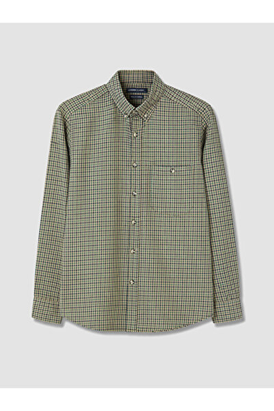 LC Waikiki Standard Fit Checked Embroidered Gabardine Men's Shirt from Uzg St...