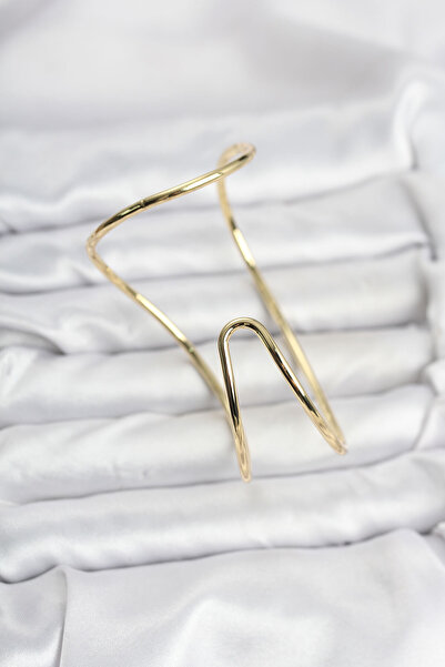 Mega Bazaar Gold Color Brass Hand Bracelet