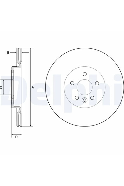 DELPHİ Set Discuri Frana Jaguar 1-Pace/F-Pace Land Rover Discovery Sport/Rang...