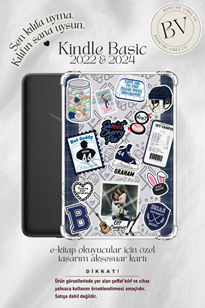 Off Campus Sticker Temalı Insert - Kindle ve Kobo E-Kitap Okuyucuları için Aksesuar Kartı