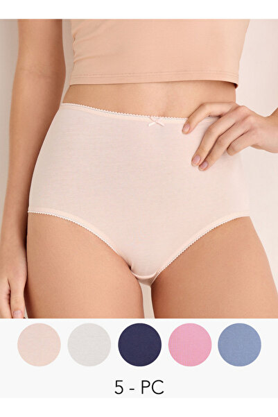 Splash FAV Set of 5 - Full Briefs High Waist Bow Accent