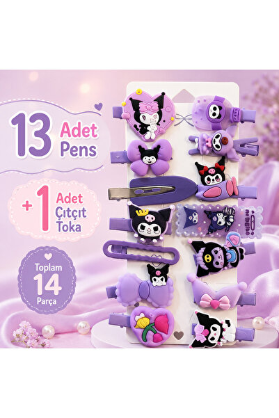 Srctech Purple Kuromi Hair Clip Set - Figured Children's Hair Accessory Cute ...