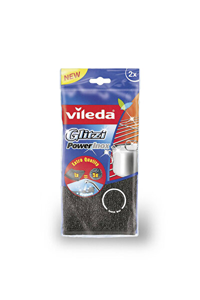 Generic Brand Vileda Glitzi Power Inox Dishwashing Sponge, 2 Pieces, Ideal fo...