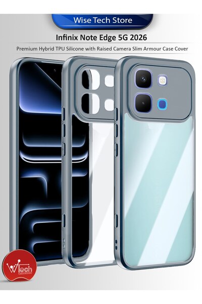 Wtech Infinix Note Edge 5G 2026 Premium Hybrid TPU Silicone with Raised Camer...