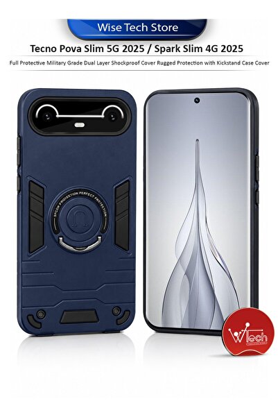 Wtech Tecno Pova Slim 5G 2025 / Spark Slim 4G 2025 Full Protective Military G...