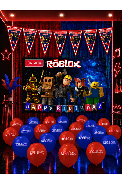 snowparty Roblox Robloks Decorations Birthday Party Supplies Ornaments Set