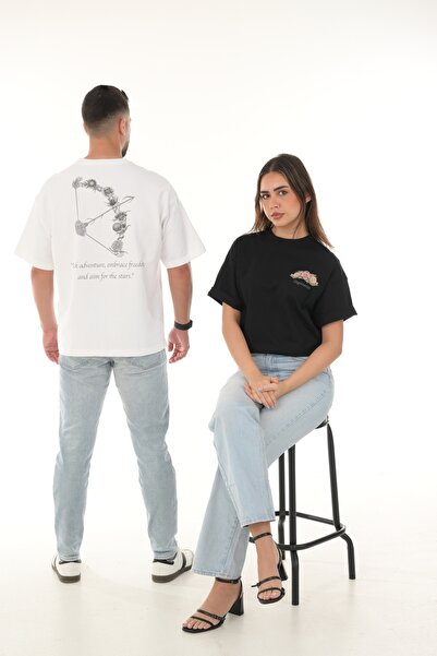 Aquarelle Oversized T-shirt – Sagittarius Zodiac- Unisex 100% Cotton