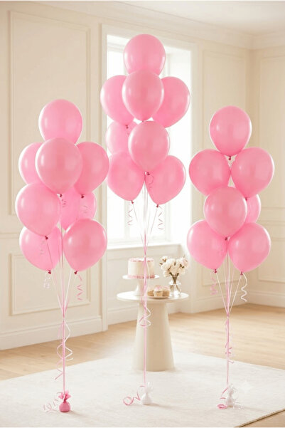 FESTİVALOON 20’li Pembe Pastel Balon Seti 11 İnç Doğum Günü Parti Süsü Dekora...