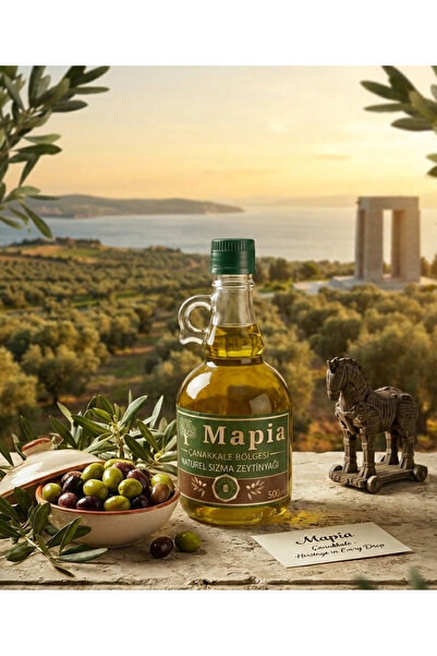 MAPİA ÇANAKKALE BÖLGESİ DOĞAL ZEYTİNYAĞ CAM ŞİŞE 500 ML