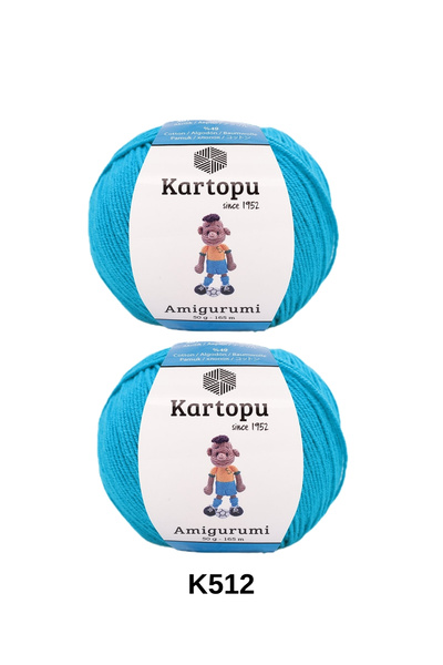 hobi dünyası evim 2 Pieces of Snowball Amigurumi Yarn 50 Grams 165 Meters Toy...