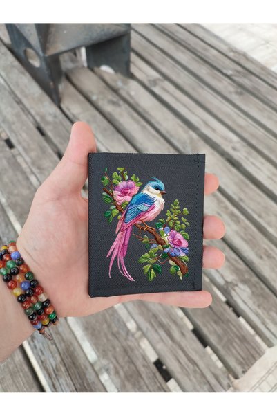 JANJAN Women's Fabric Wallet, Zipper Card Holder, Coin Wallet, with Keychain, Washable Cloth Wallet, Women's Sports Wallet, Canvas Wallet, Women's Wallet