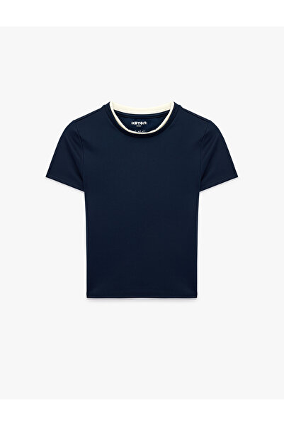 Koton Slim Fit Ribbed Short Sleeve Crew Neck Sports T-Shirt