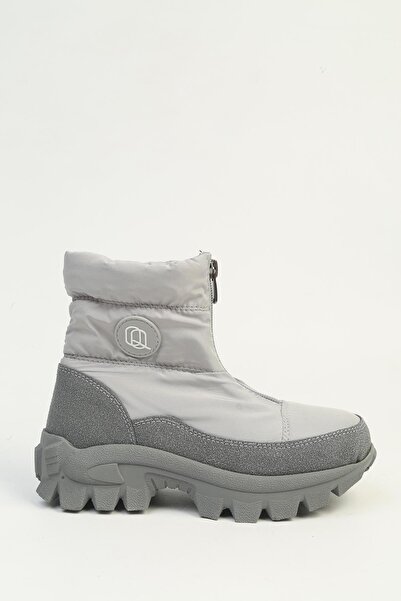 QUİEN Children's Gray Furry Boots Ch-50110