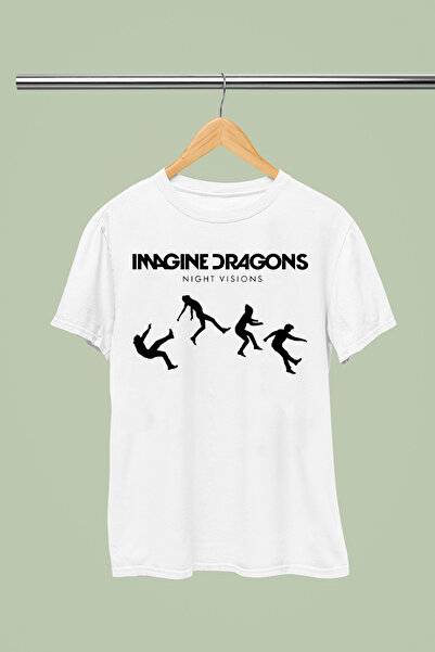MAGORS Tricou rock din bumbac imprimat, cu mânecă scurtă, croială normală, Im...