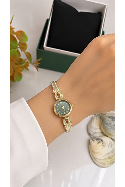 charmove ile kendinizi şımartın Steel Cord Gold Color Women Wrist Watch
