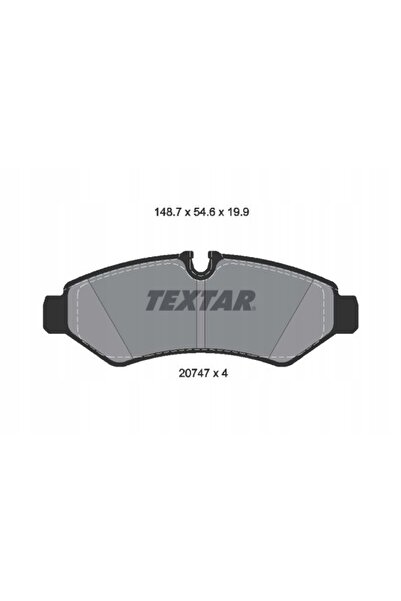 TEXTAR 2074701 KLOCKI HAM. DB T. SPRINTER 18-