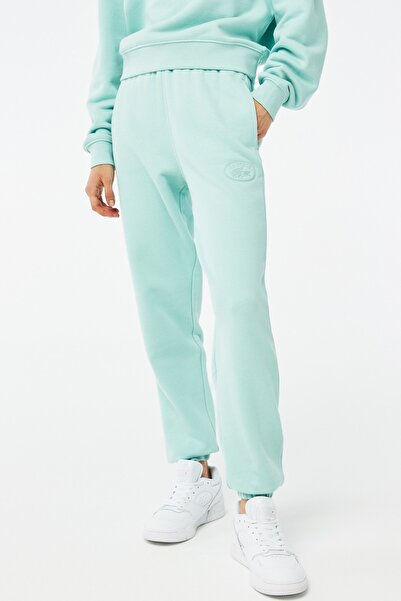 Lacoste Embroidered Women's Joggers Women's Organic Cotton Sweatpants Green