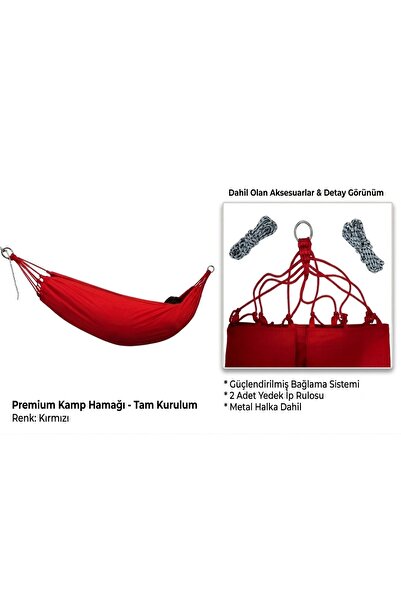 relax ipek hamak RELAX İPEK HAMAK- Kamp hamak Kırmızı İpli yazlık-ev-piknik-b...