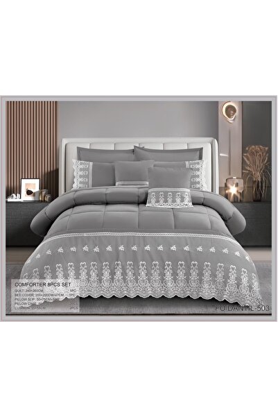 ROSHAN Nefren Lace Bridal Royal Bedspread 8 Pieces 240×260