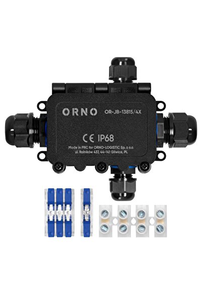 Orno Professional Derivation Box OR-JB-13815/4X, 4 Inputs, 2xM20 + 2xM16, Typ...