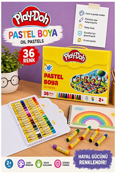 Artmaster Pastel Boya 36 Renk Plastik Çantalı 1 Paket Play-Doh Pastel Boya 36...