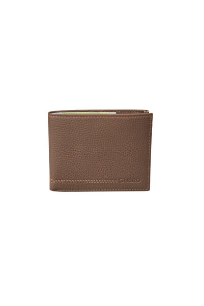 Çıkrık Guard Tan Guti Matte Leather Men's Wallet
