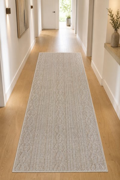 ROTAHOME Non-Slip Base Machine Washable Digital Printed Chenille Woven Rug