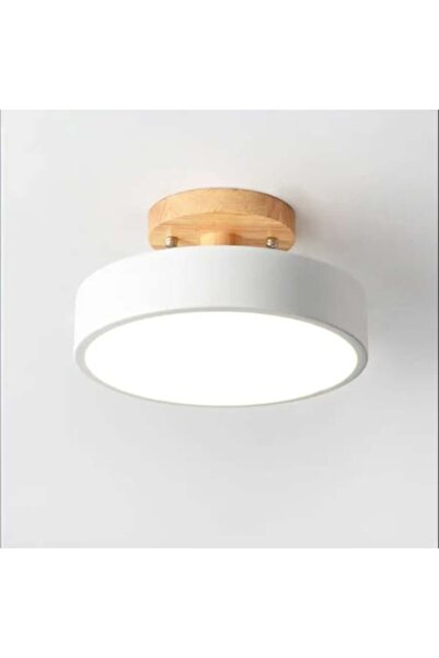 Laleluli Candelabru LED Nordic din lemn, Alb, 18 x 10 cm, 12W, LALELULI ®
