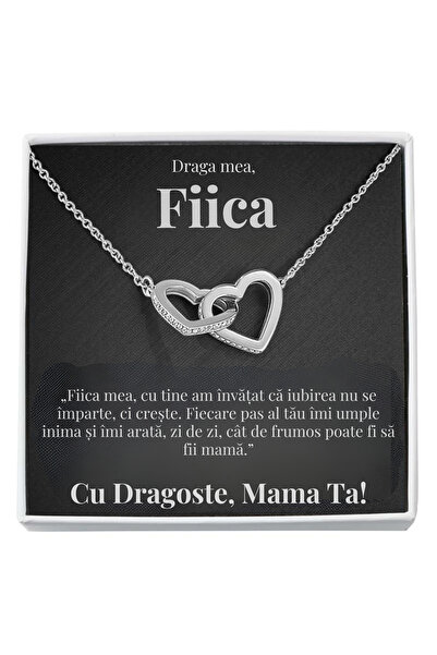 OEM Cadou pentru fiică – Colier cu zirconiu cu mesaj de dragoste