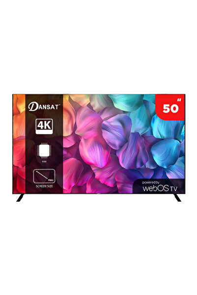 Dansat تلفزيون ذكي 50 بوصة بنظام WebOS - دقة 4K UHD - أسود - DTD50UWS