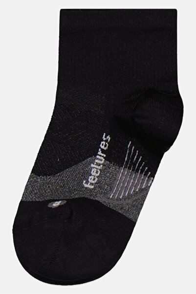 Feetures Kids Boy 1 Pair Brand Logo Crew Socks, Black