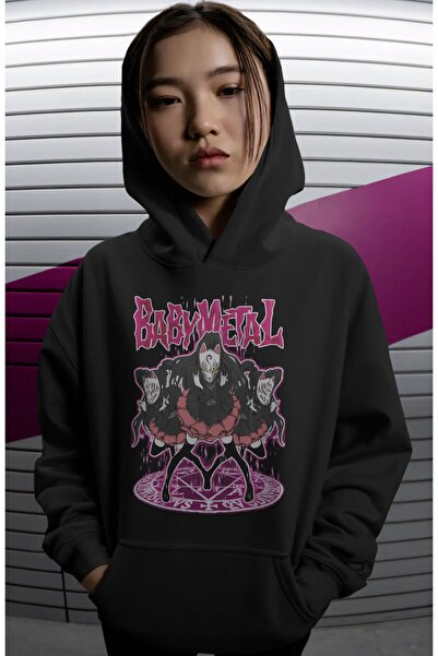 SEVBANO Baby Metal Rock Trupa de muzică metalică Hanorac premium supradimensi...