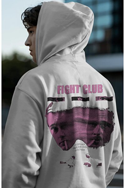 SEVBANO Hanorac premium oversize unisex cu imprimeu pe spate Tyler Durden, in...